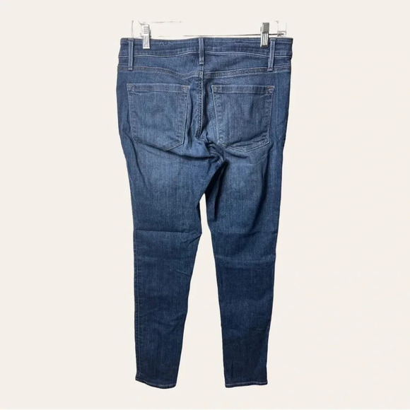 0830. ANN TAYLOR LOFT CURVY SKINNY DENIM JEANS SIZE 26 MEDIUM WASH DENIM COLOR - Picture 6 of 9